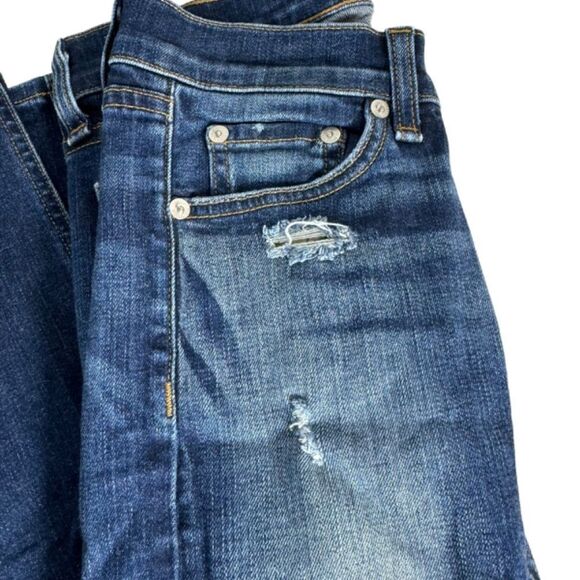 Rag & Bone High Rise Skinny Busted Knee Jeans Sz 24 - Picture 7 of 9